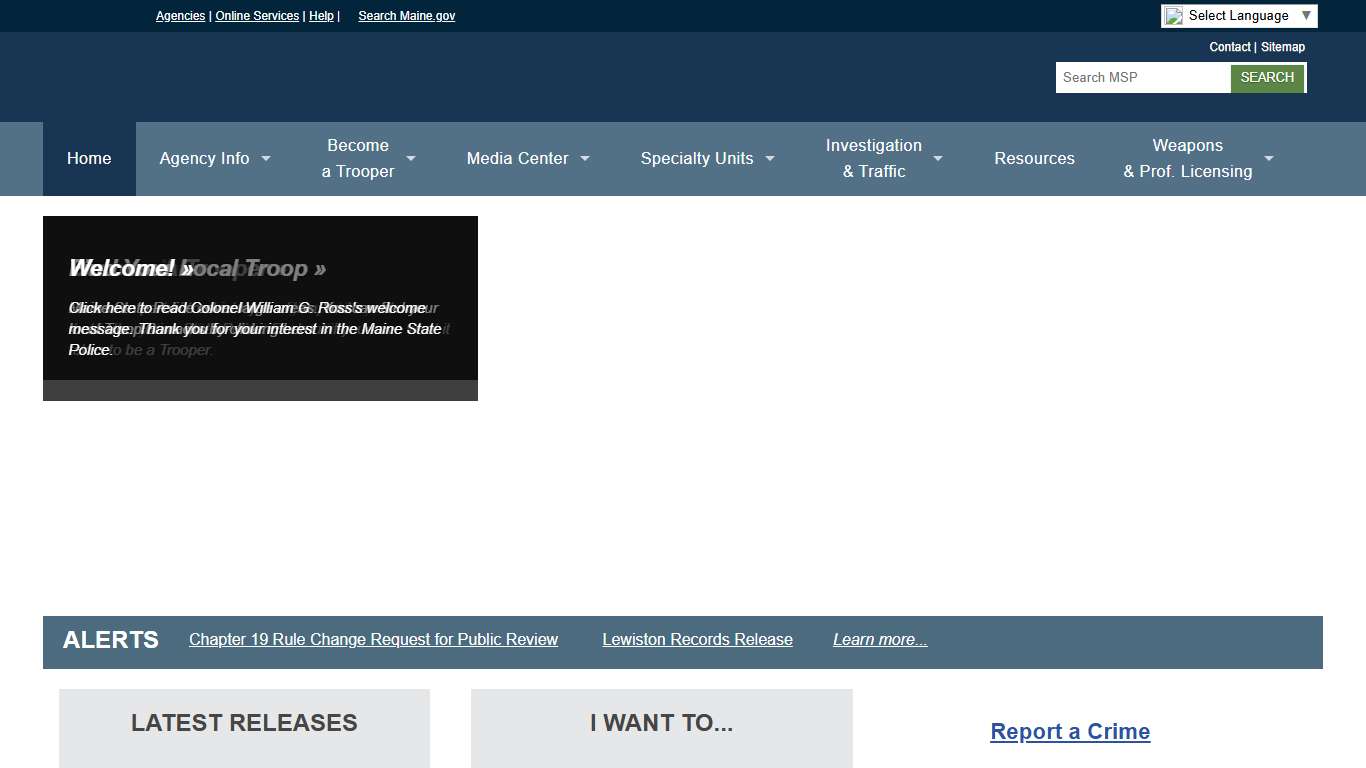 Home Maine State Police